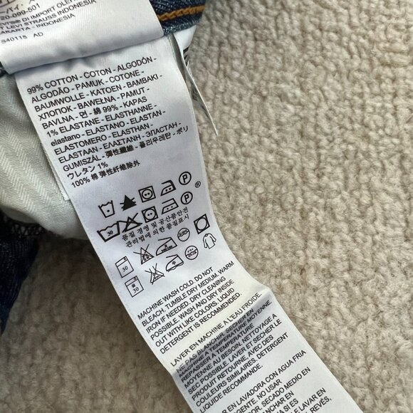 Levi’s White Oak Cone Denim High Rise Button Fly Blue Jeans Denim Shorts 28 - Picture 10 of 10